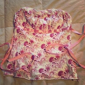 Floral tube  top